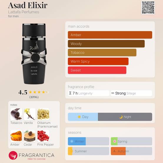 Asad Elixir Lattafa Perfumes for men